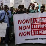 Des manifestants hostiles aux pratiques homosexuelles au Sénégal