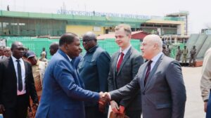 Départ du président Touadéra de l'aéroport de Bangui pour la Russie.