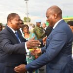 Brice Clotaire Oligui Nguema et Faustin Archange Touadéra à Bangui