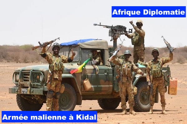 Armée malienne á Kidal dans le nord du Mali