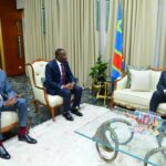 Le Gouverneur de la BEAC Yvon Sana Bangui et le président Antoine Félix Tshisekedi de la RDC