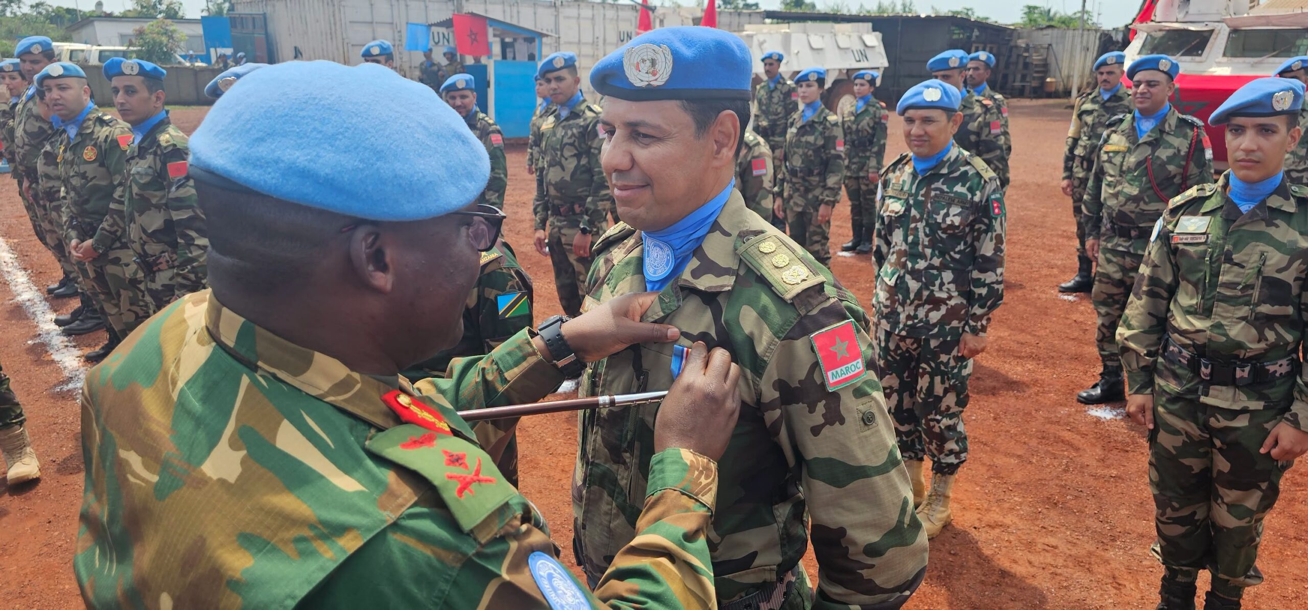 Les casques bleus marocains de la Minsuca en Centrafrique